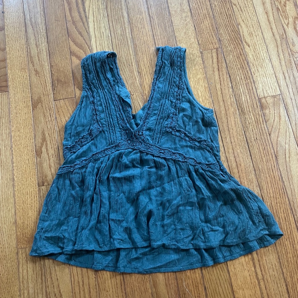 Turquoise American Eagle Tank Top